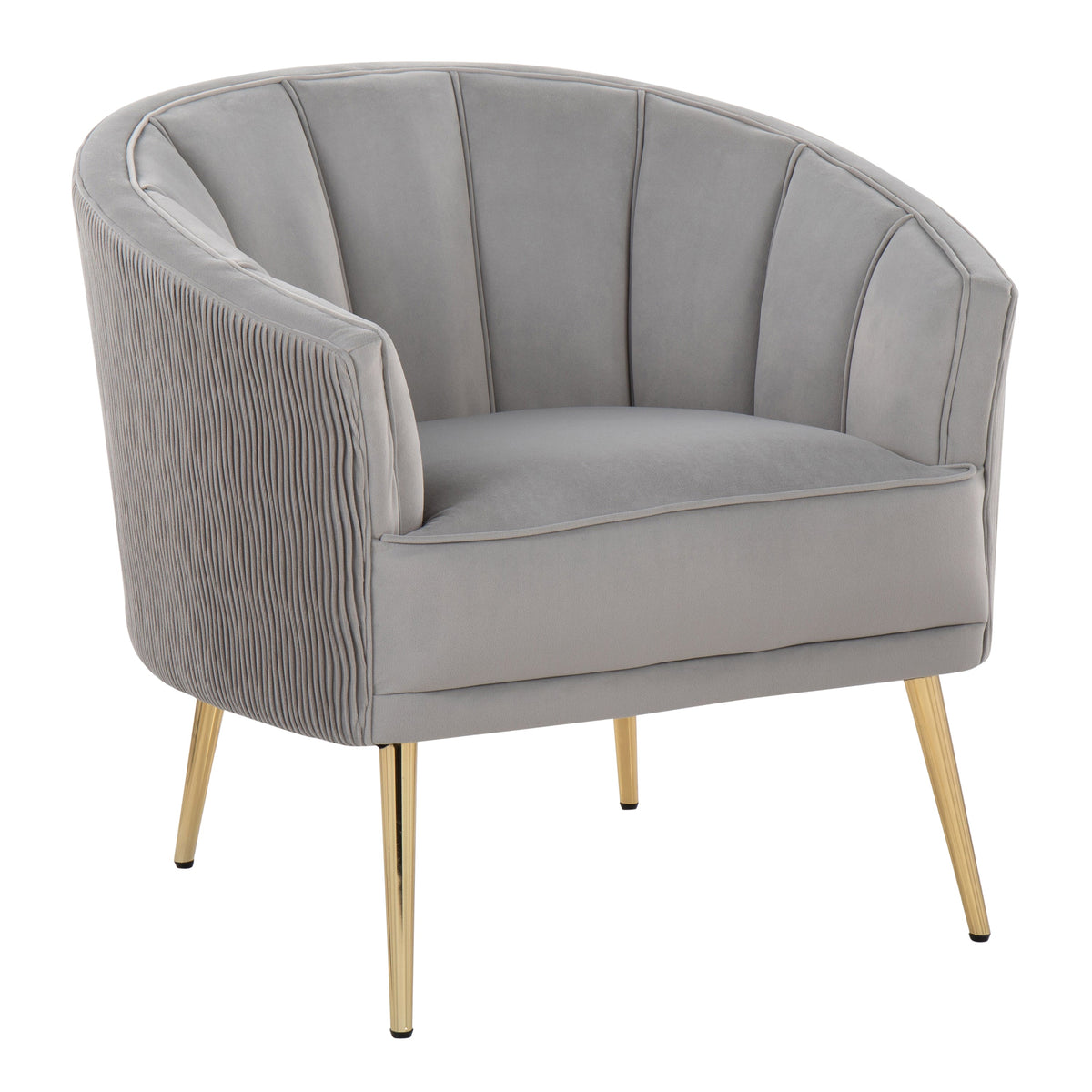Pleated Waves Contemporary Accent Chair