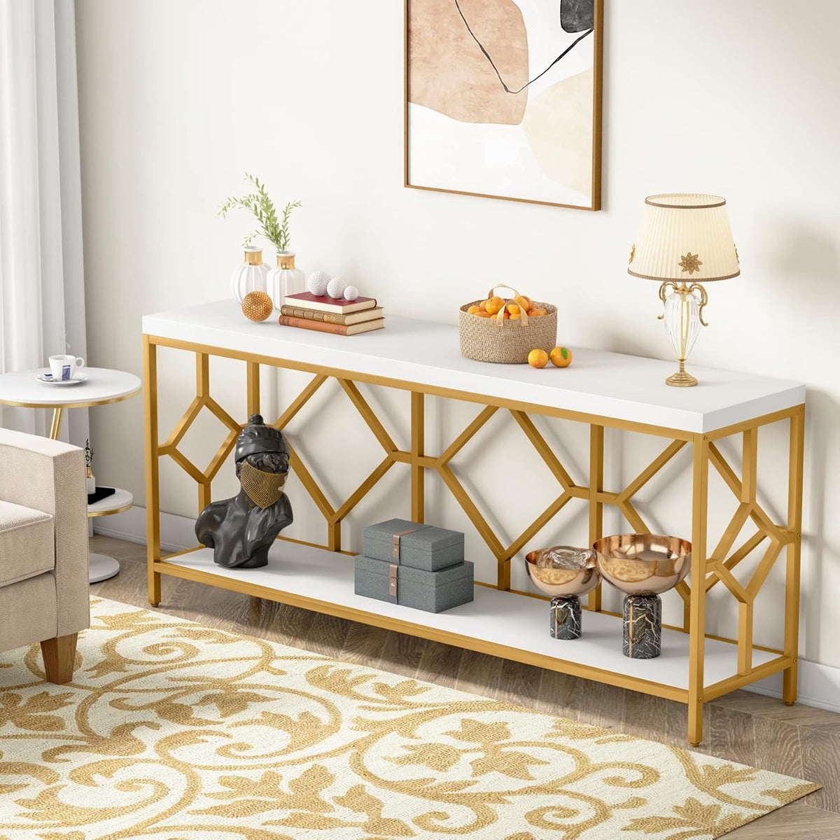 70.9" Extra Long Sofa Table - Industrial Style
