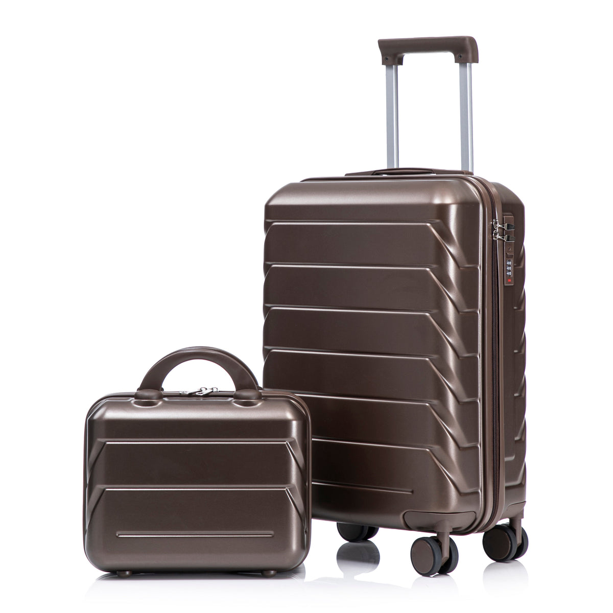 14"/20" 2-Piece Set ABS Spinner Wheel Luggage with Lock