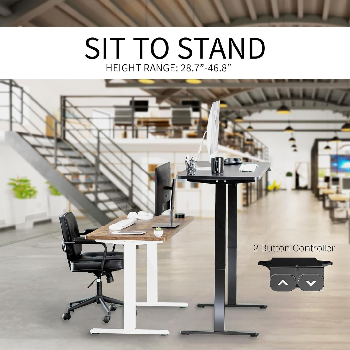 60 Inch Electric Height Adjustable Standing Desk For Office