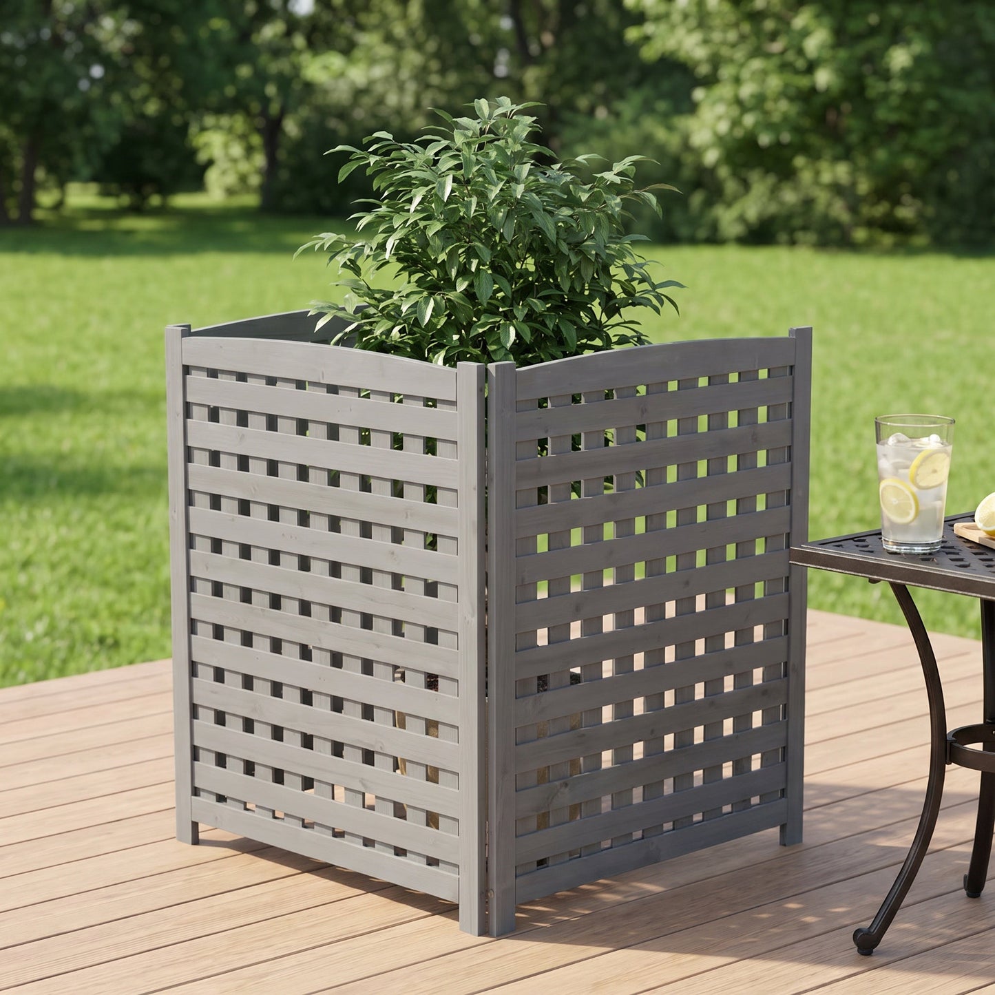 3-Panel Outdoor Air Conditioner Fence Screen