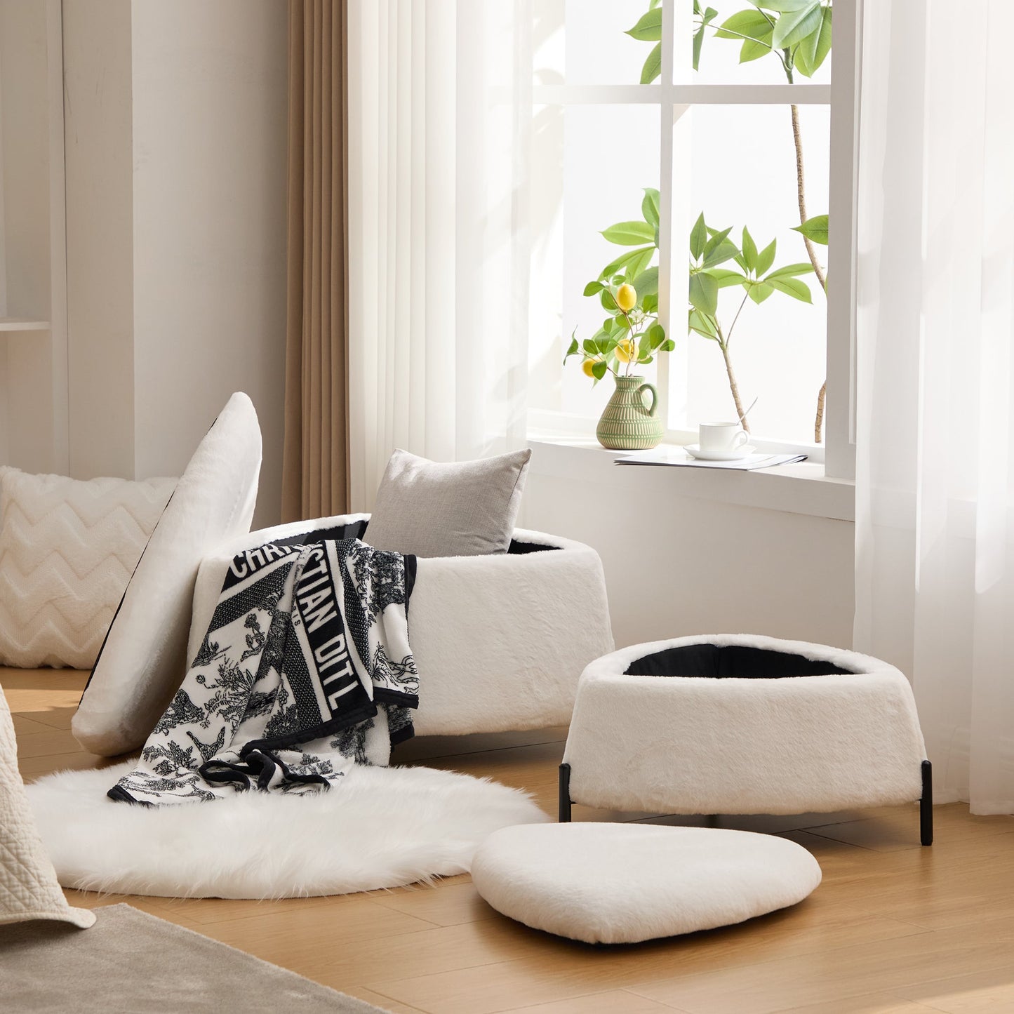 29.9" Wide 2-Piece Upholstered Storage Ottoman Set