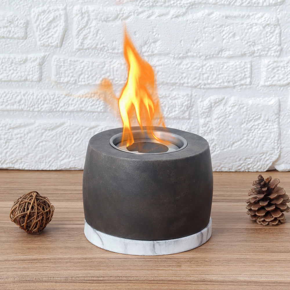 Black Graphite Color Cement Concrete Portable Fireplace