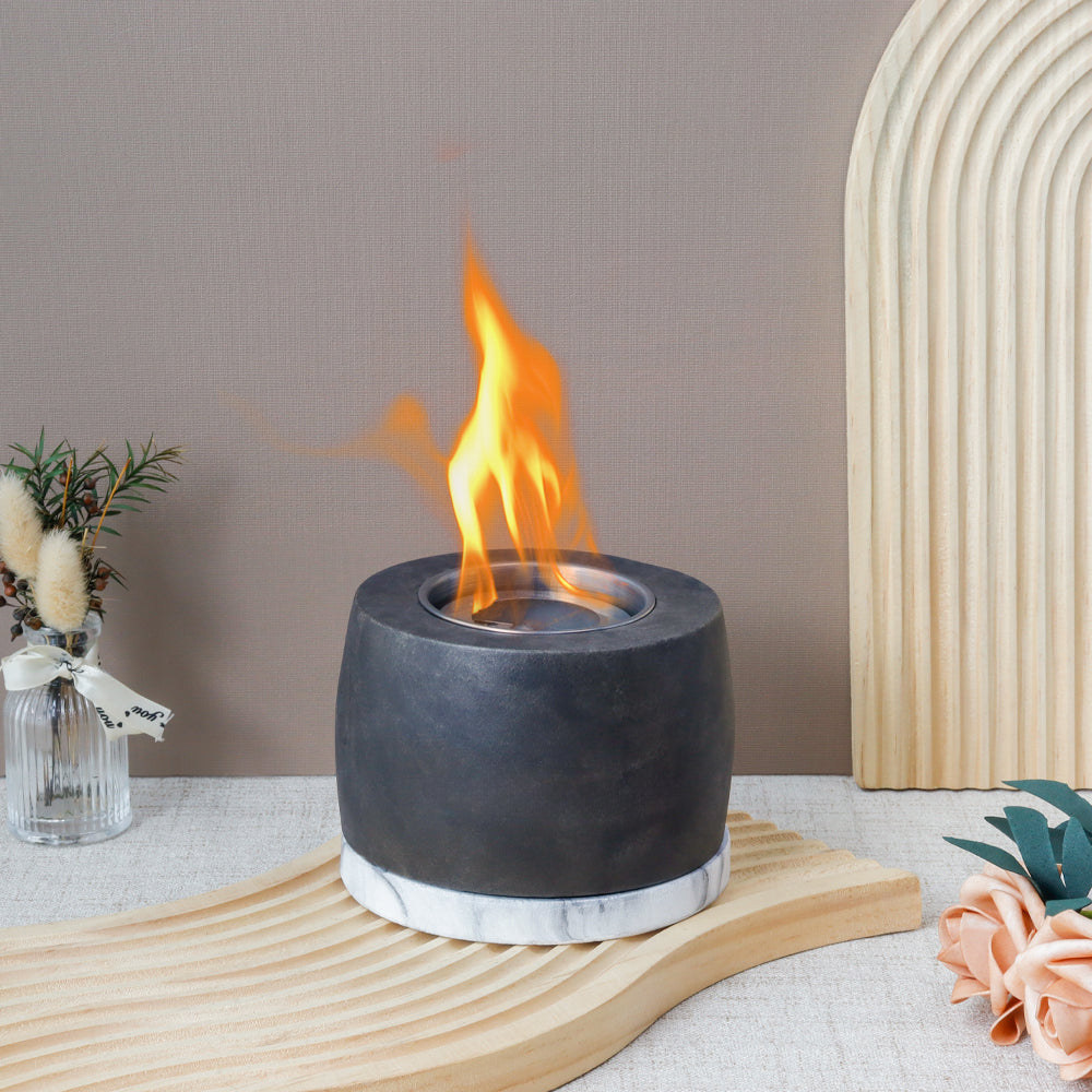 Black Graphite Color Cement Concrete Portable Fireplace