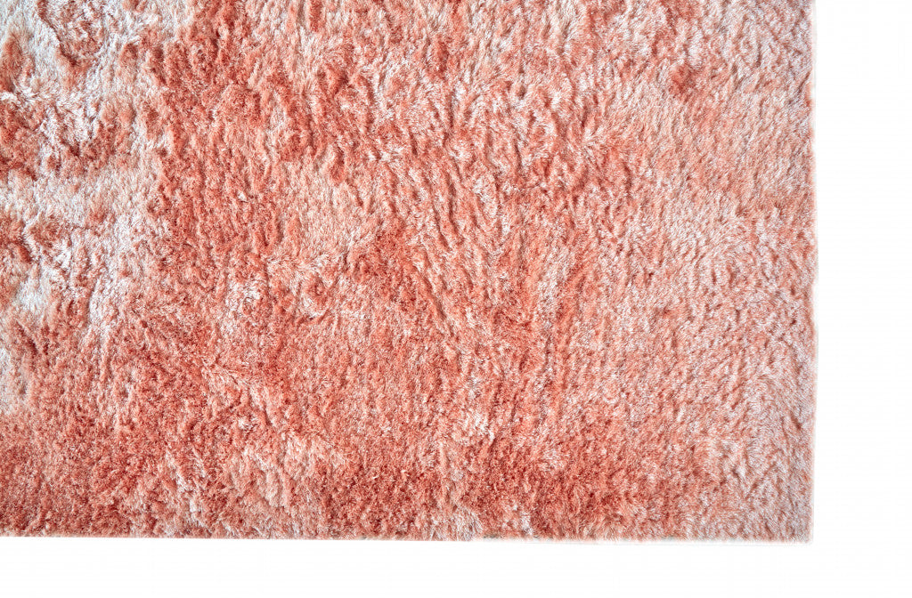 5' X 8' Blue And Black Shag Tufted Handmade Area Rug