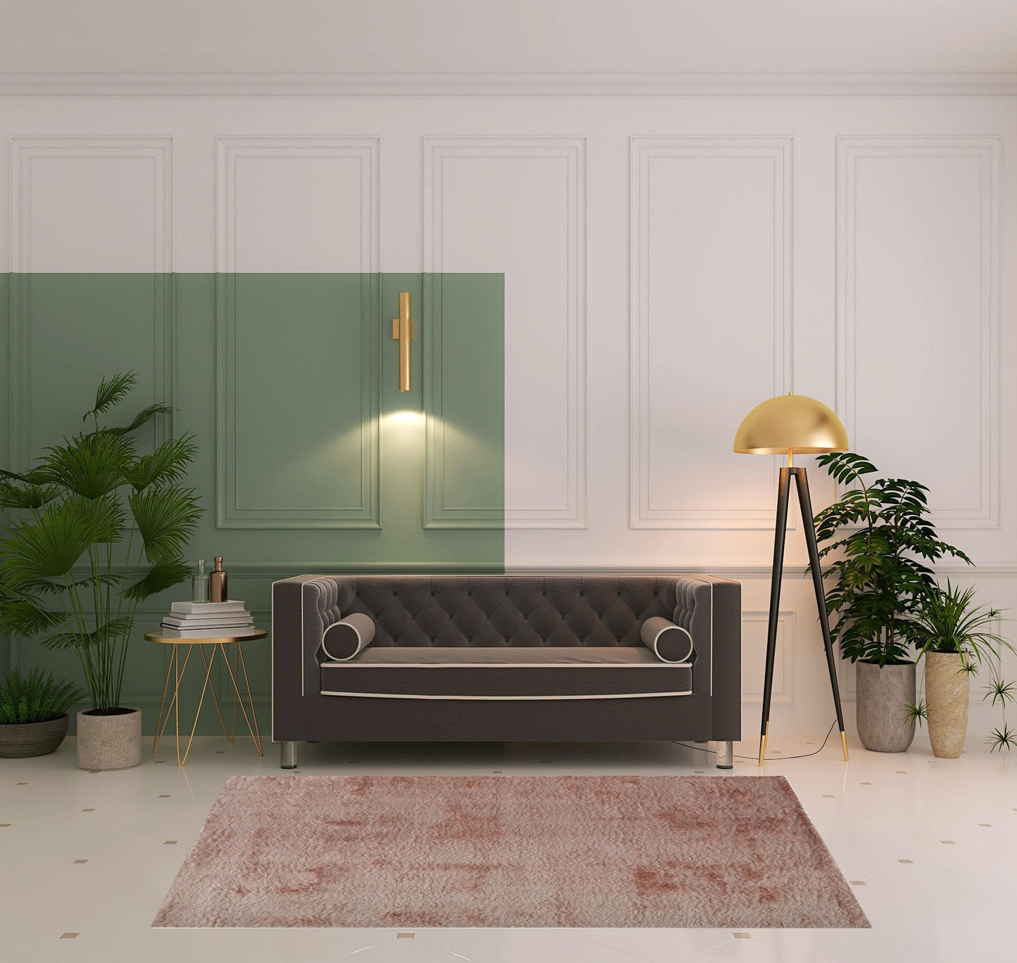 5' X 8' Blue And Black Shag Tufted Handmade Area Rug