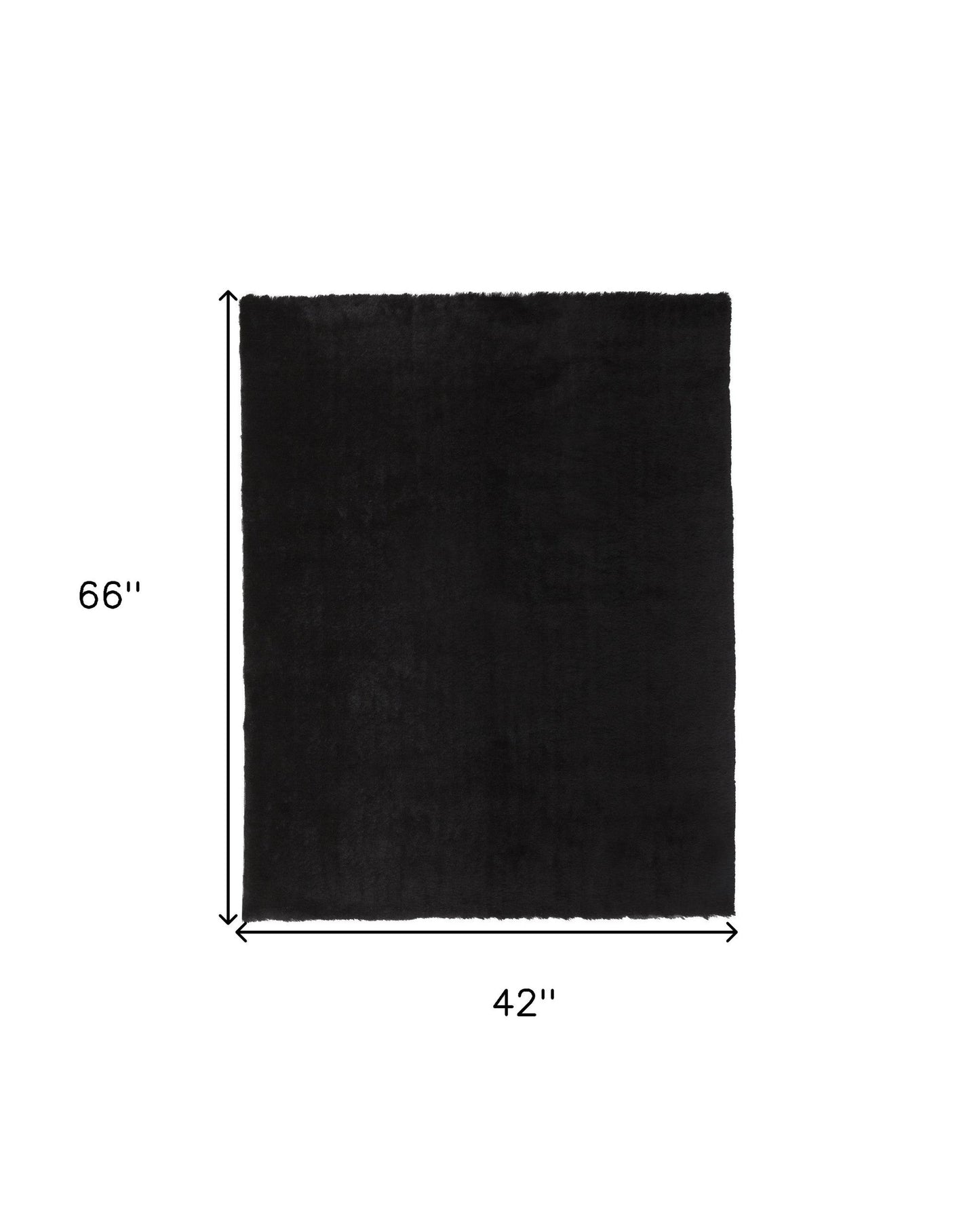 5' X 8' Blue And Black Shag Tufted Handmade Area Rug