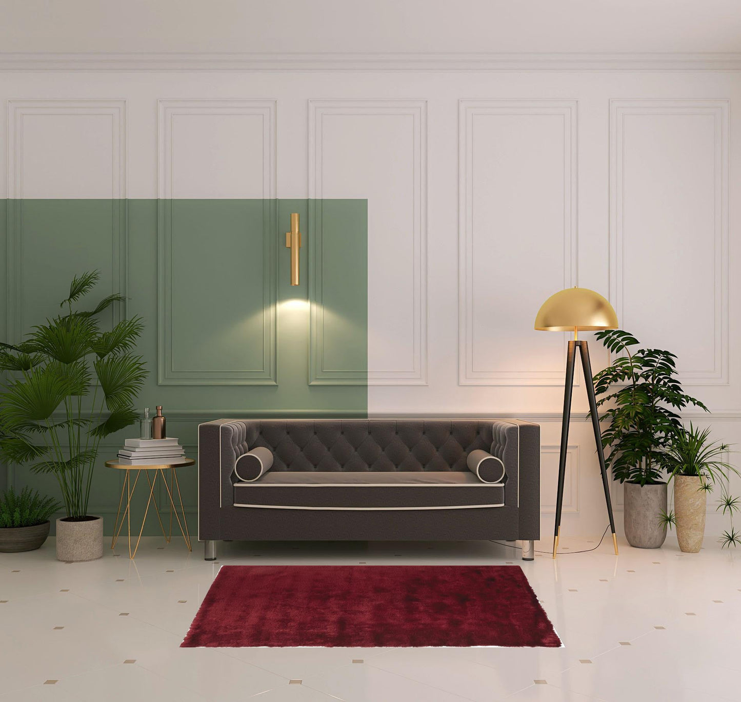 5' X 8' Blue And Black Shag Tufted Handmade Area Rug