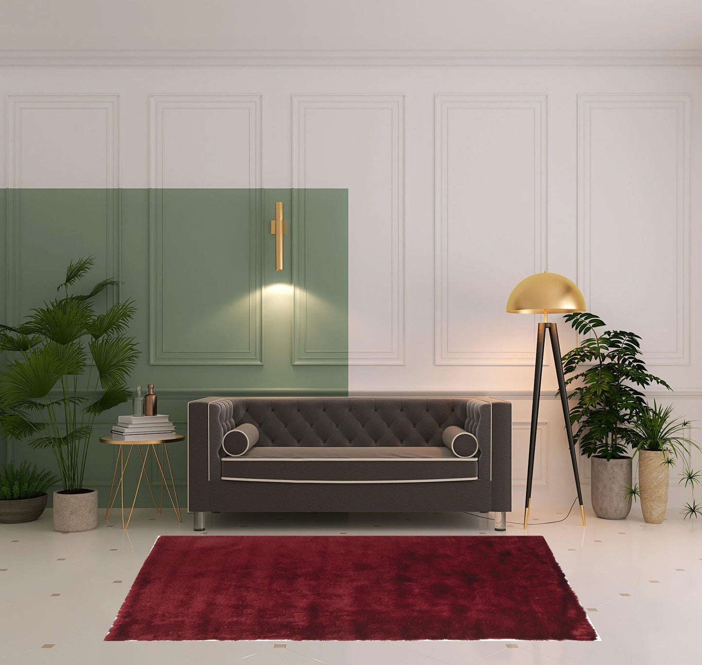 5' X 8' Blue And Black Shag Tufted Handmade Area Rug