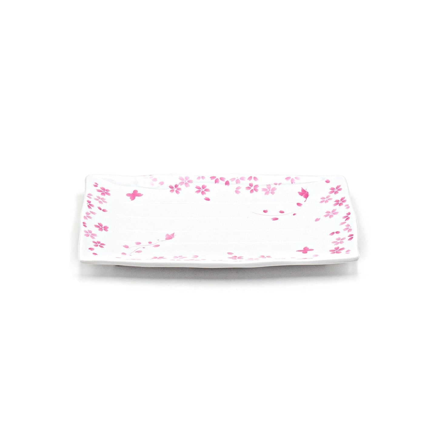 Melamine Rectangle Plate, 6pc, 11.25" x 7.3" (Sakura Flower)