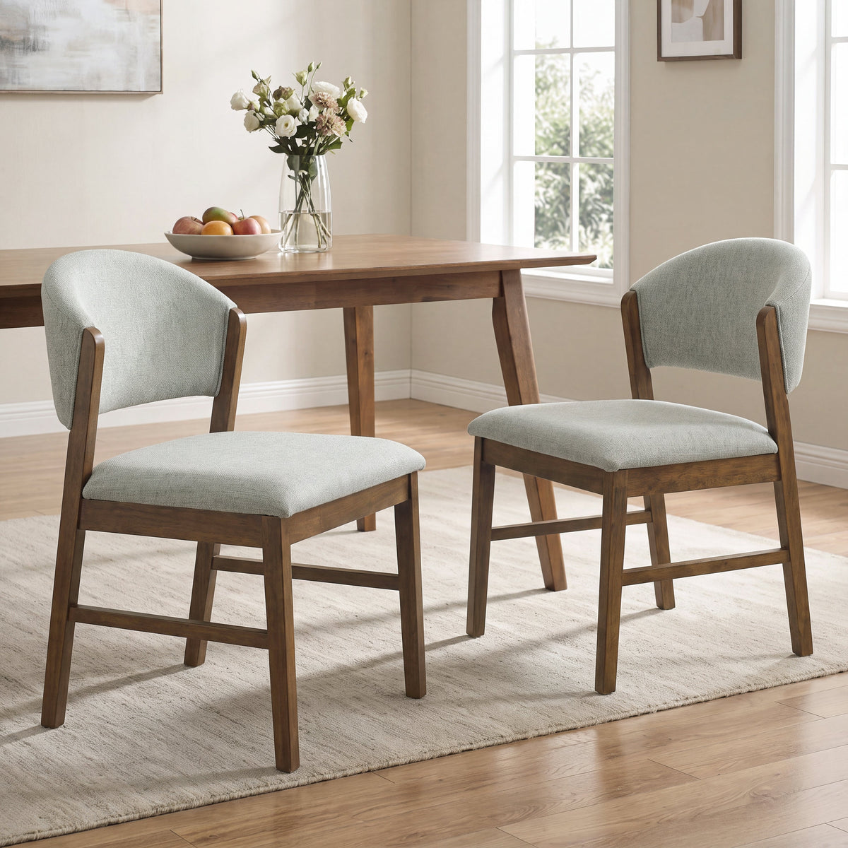 Mid-Century Modern Upholstered Dining Chairs