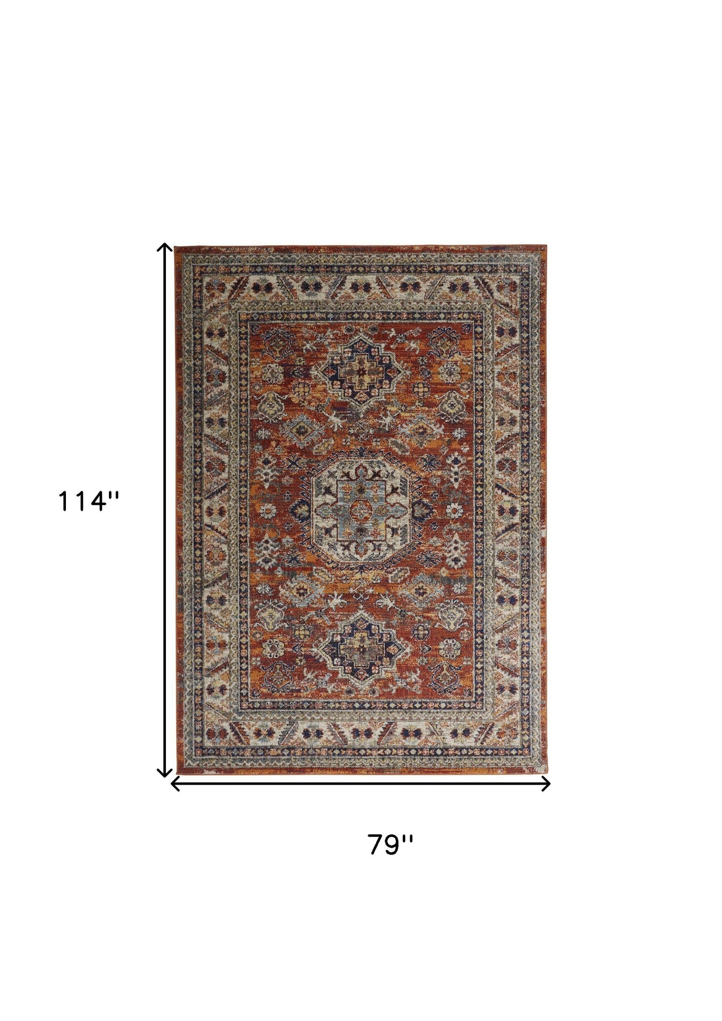 8' X 11' Taupe Gray And Blue Floral Stain Resistant Area Rug