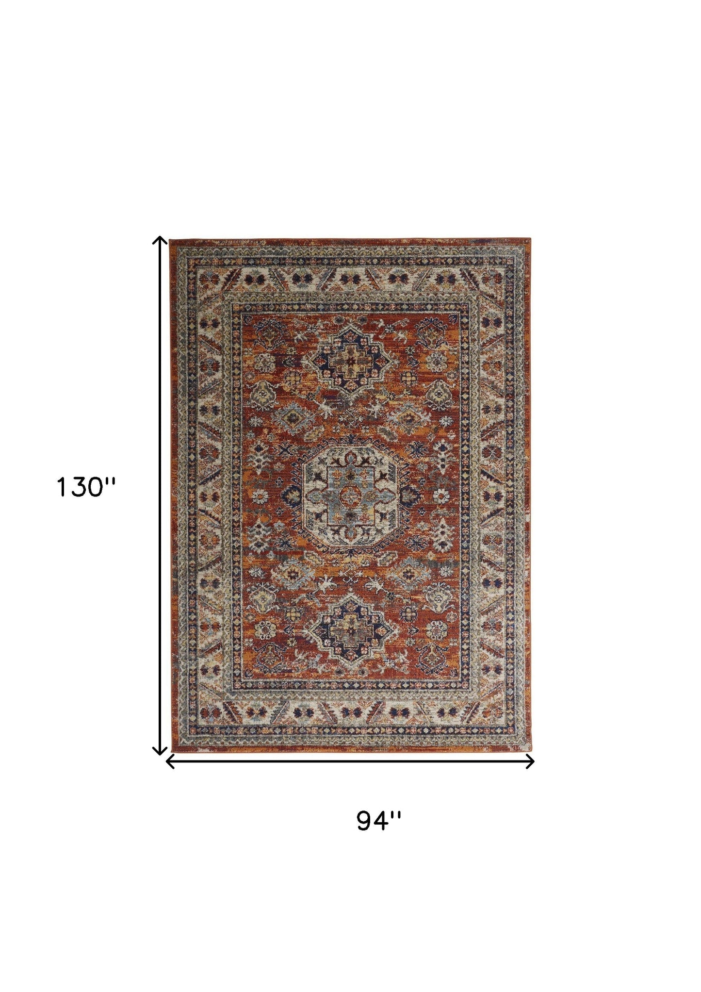 8' X 11' Taupe Gray And Blue Floral Stain Resistant Area Rug