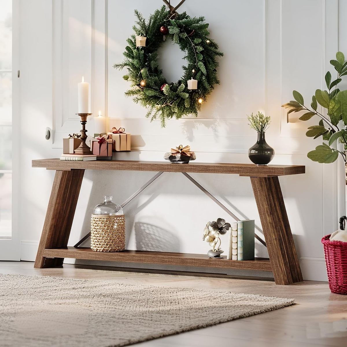 70.9 Inches Extra Long Sofa Table Behind Couch