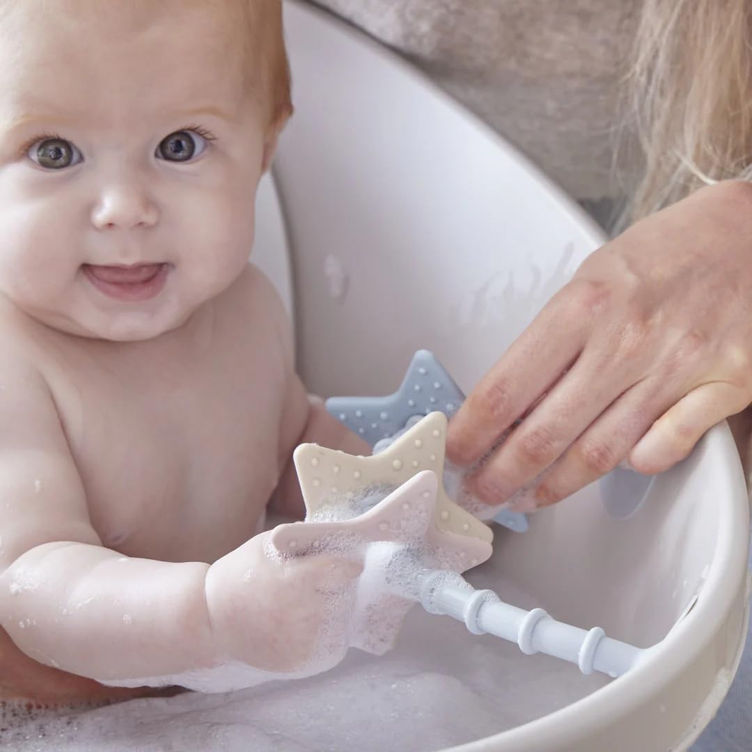 Stick 'n' Play Sensory Star Toy and Teether | For Baths, Highchairs and more