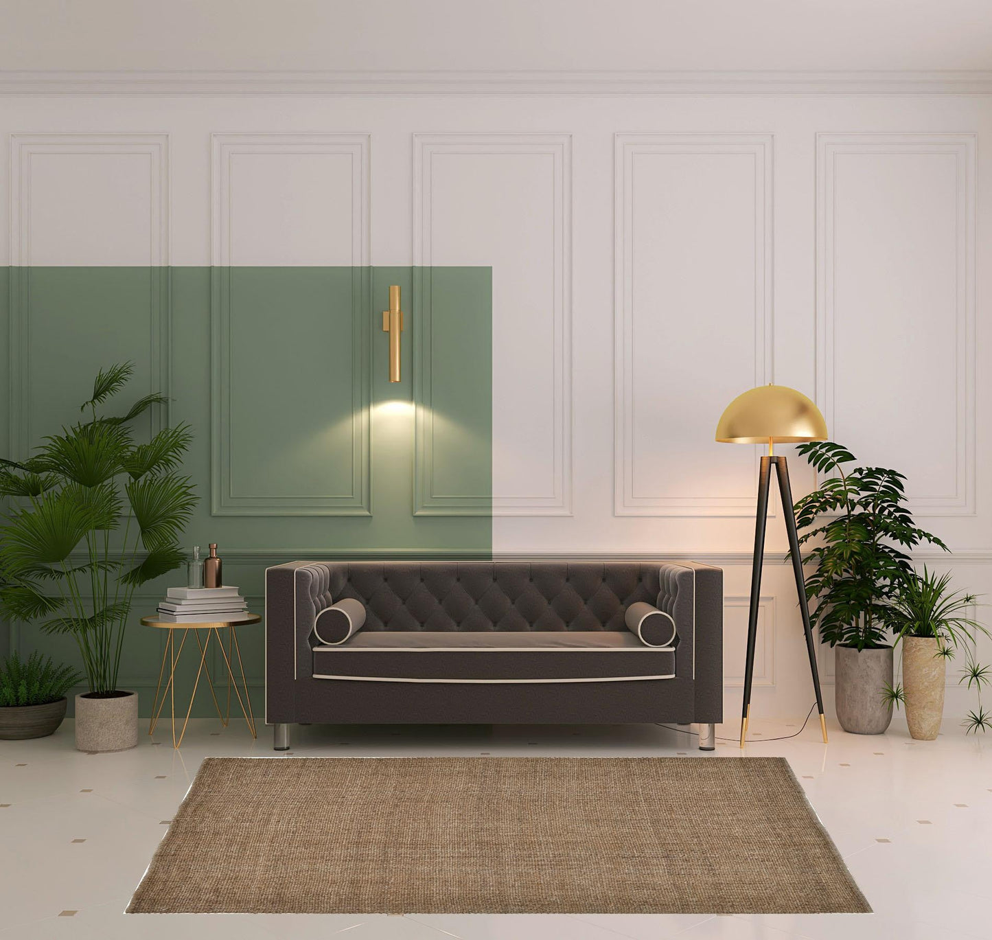 9' X 12' Brown Hand Woven Area Rug