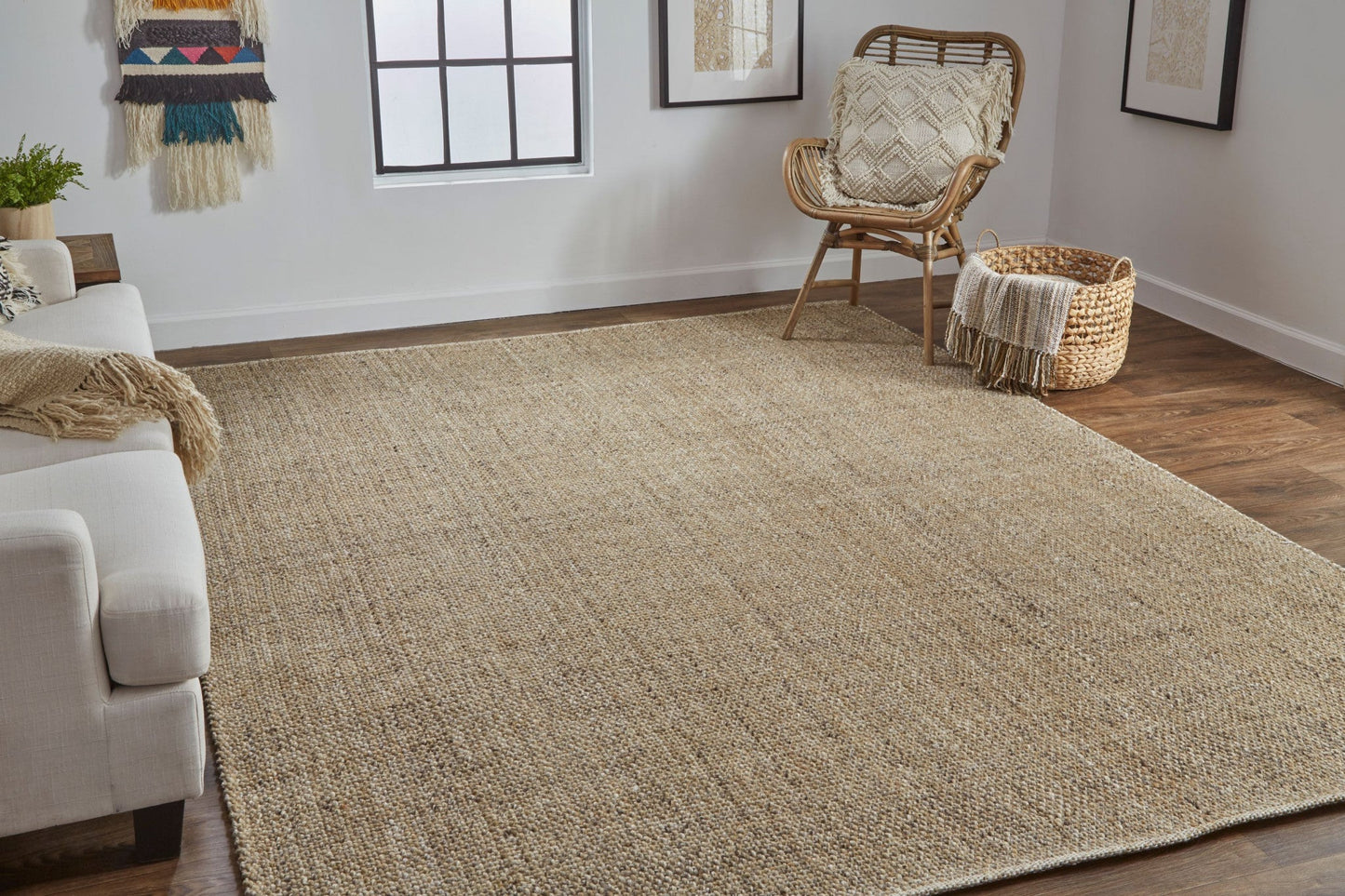 9' X 12' Brown Hand Woven Area Rug