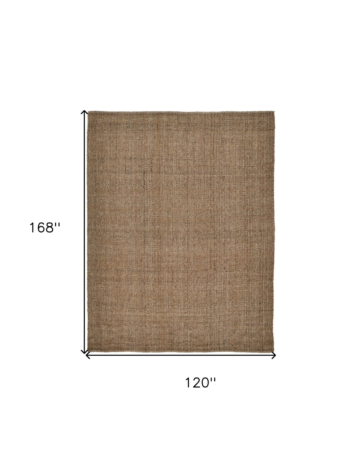 9' X 12' Brown Hand Woven Area Rug