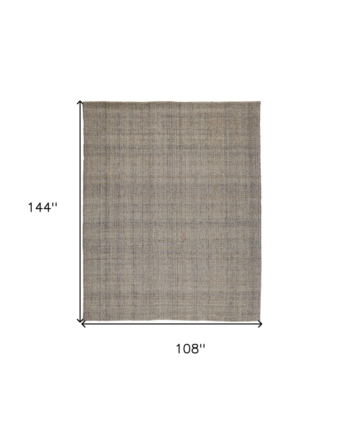 9' X 12' Brown Hand Woven Area Rug