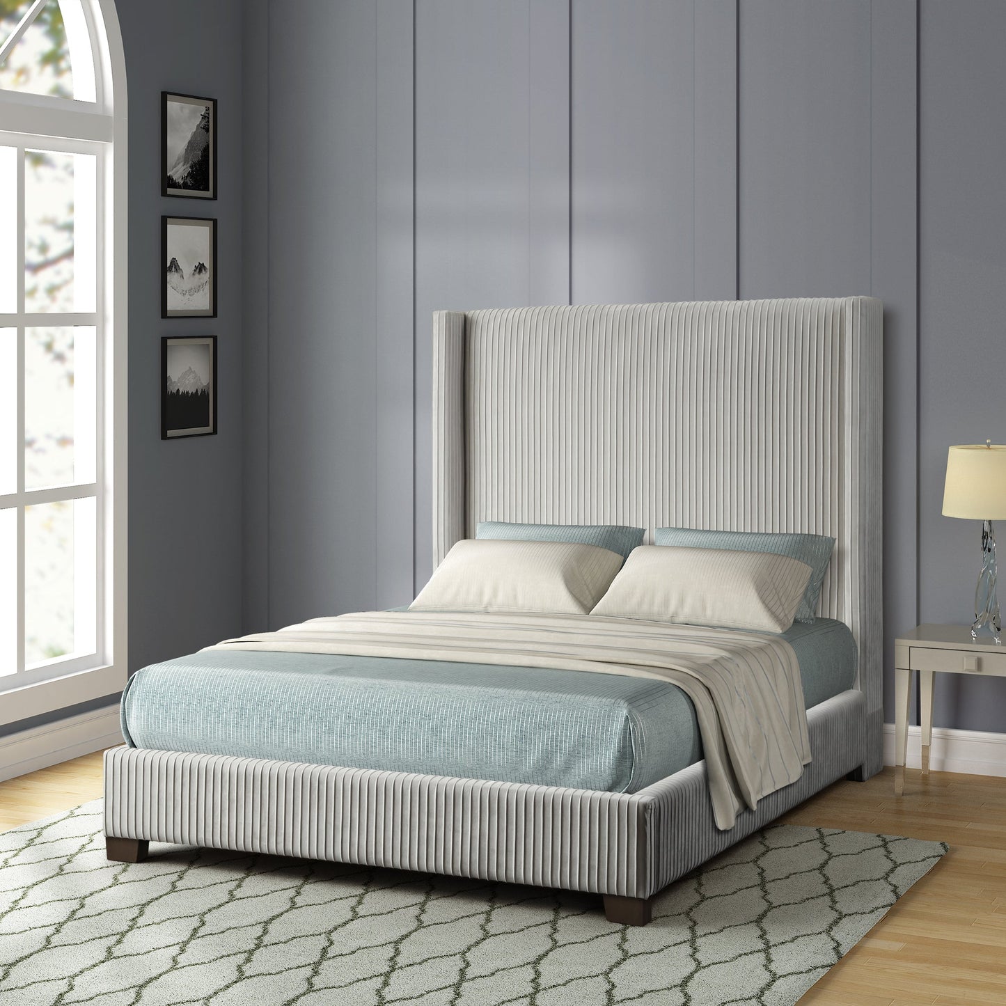 King Upholstered Bed in a Box