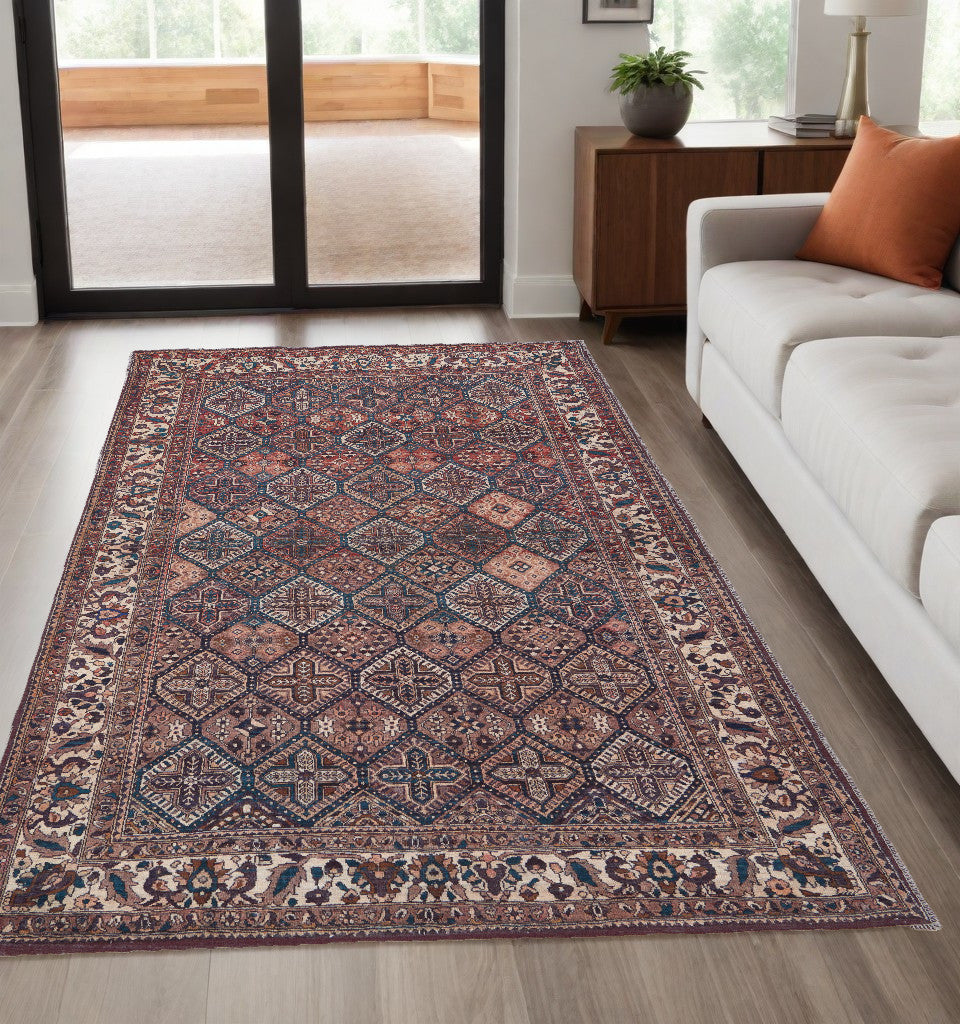 10' X 14' Ivory and Blue Floral Power Loom Area Rug