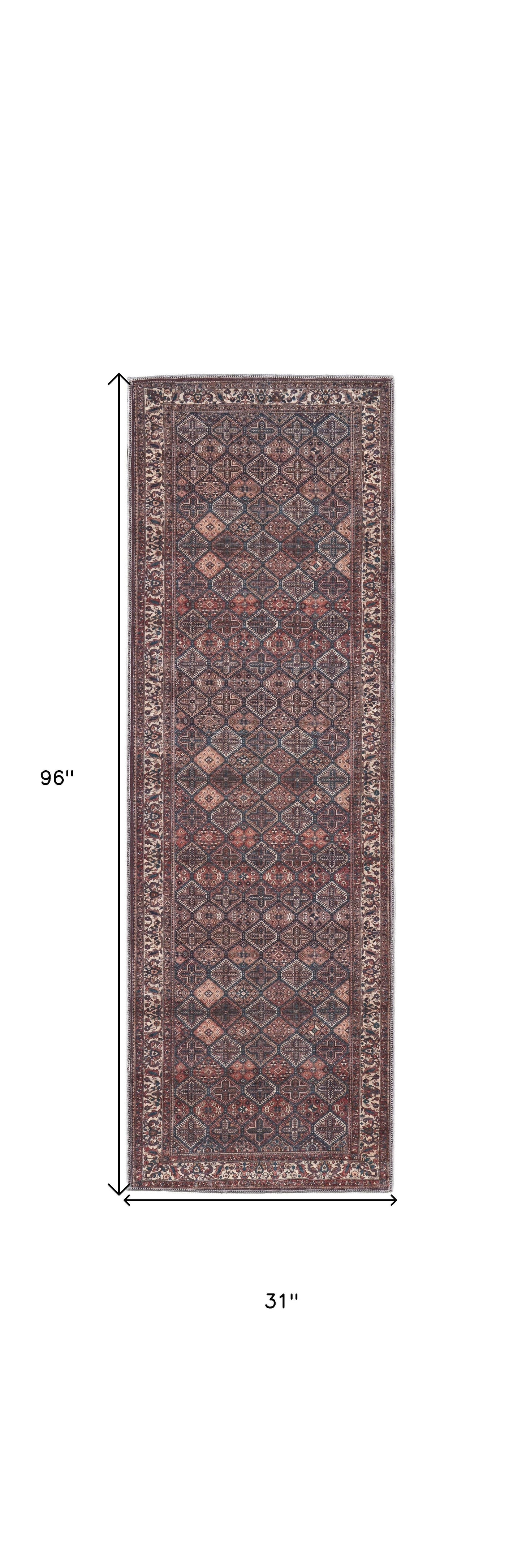 10' X 14' Ivory and Blue Floral Power Loom Area Rug