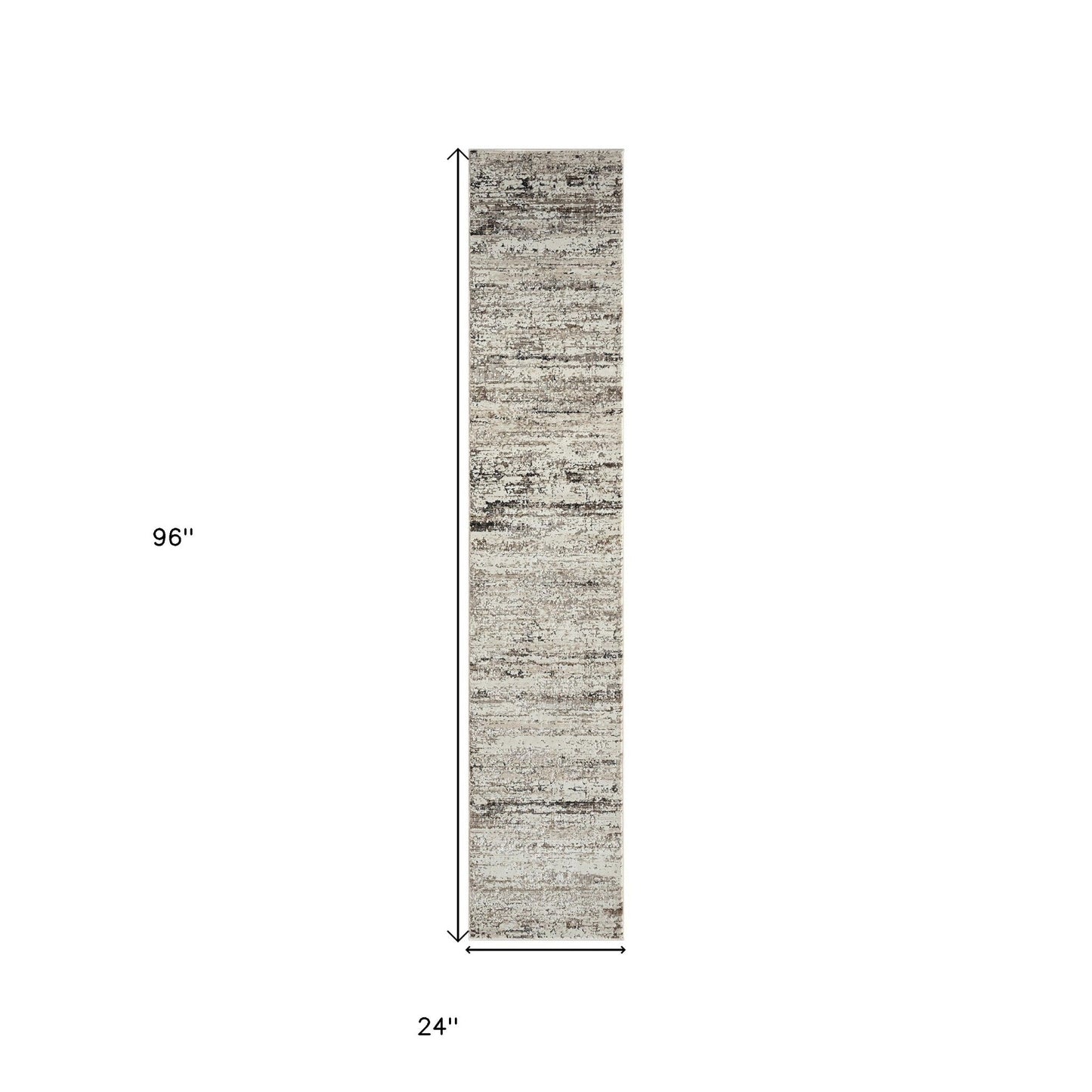 5' X 8' Beige Abstract Distressed Area Rug
