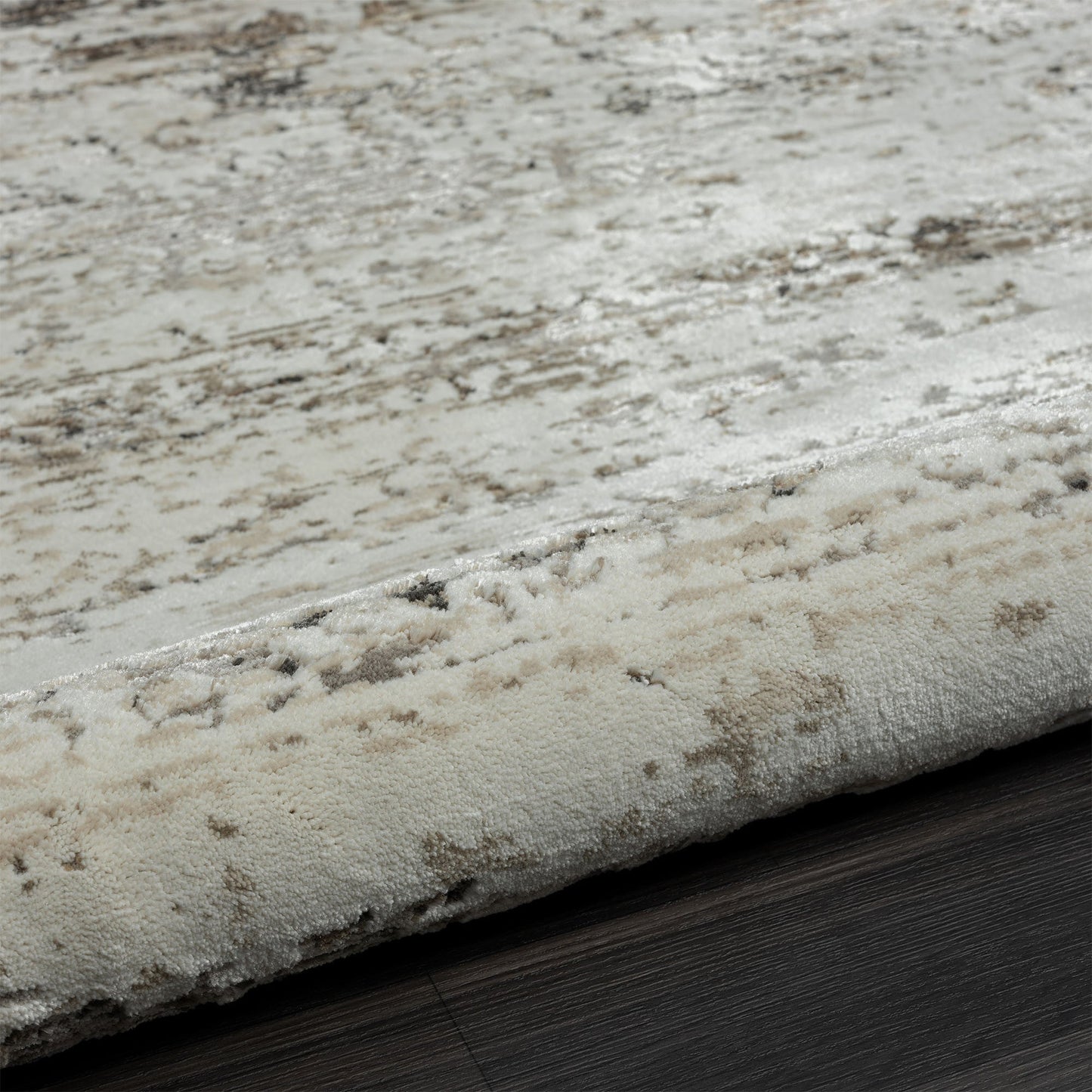 5' X 8' Beige Abstract Distressed Area Rug