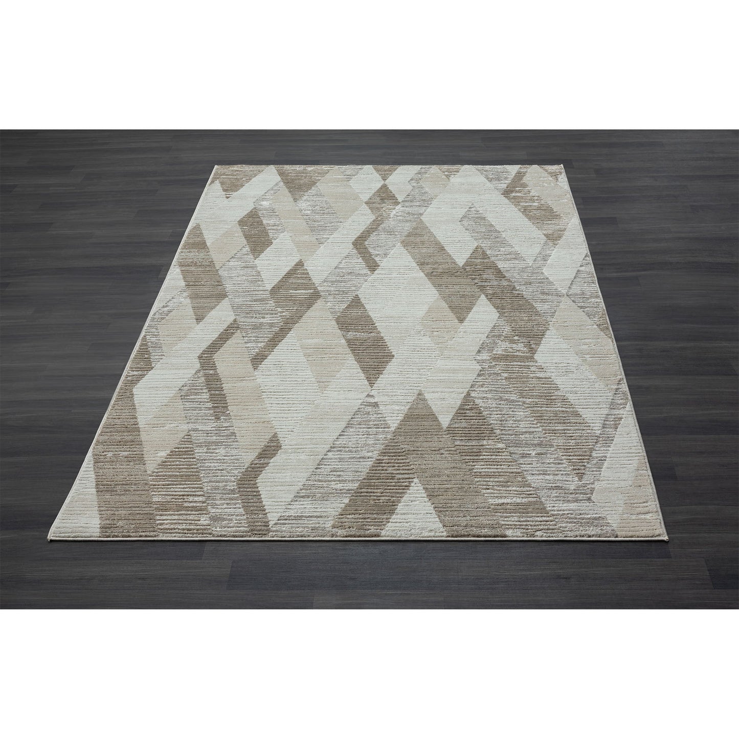 2' X 8' Gray Geometric Runner Rug