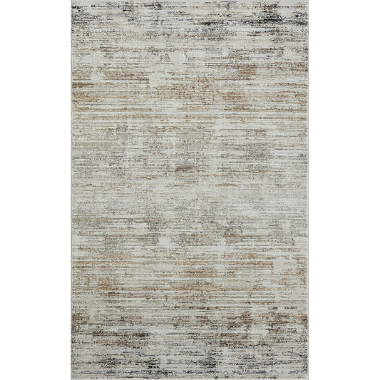 4' X 6' Gray Abstract Distressed Area Rug