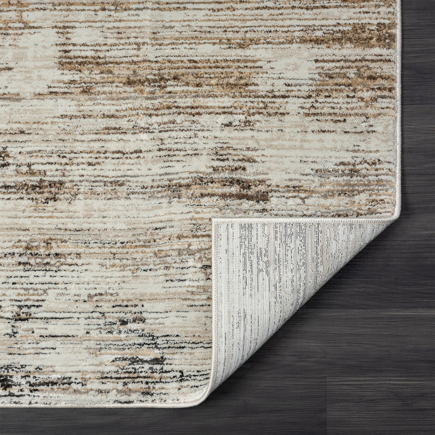 4' X 6' Gray Abstract Distressed Area Rug