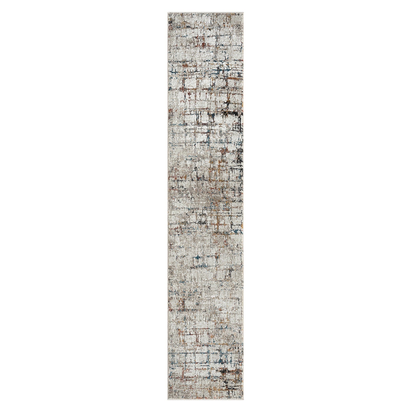 5' X 8' Gray Abstract Distressed Area Rug
