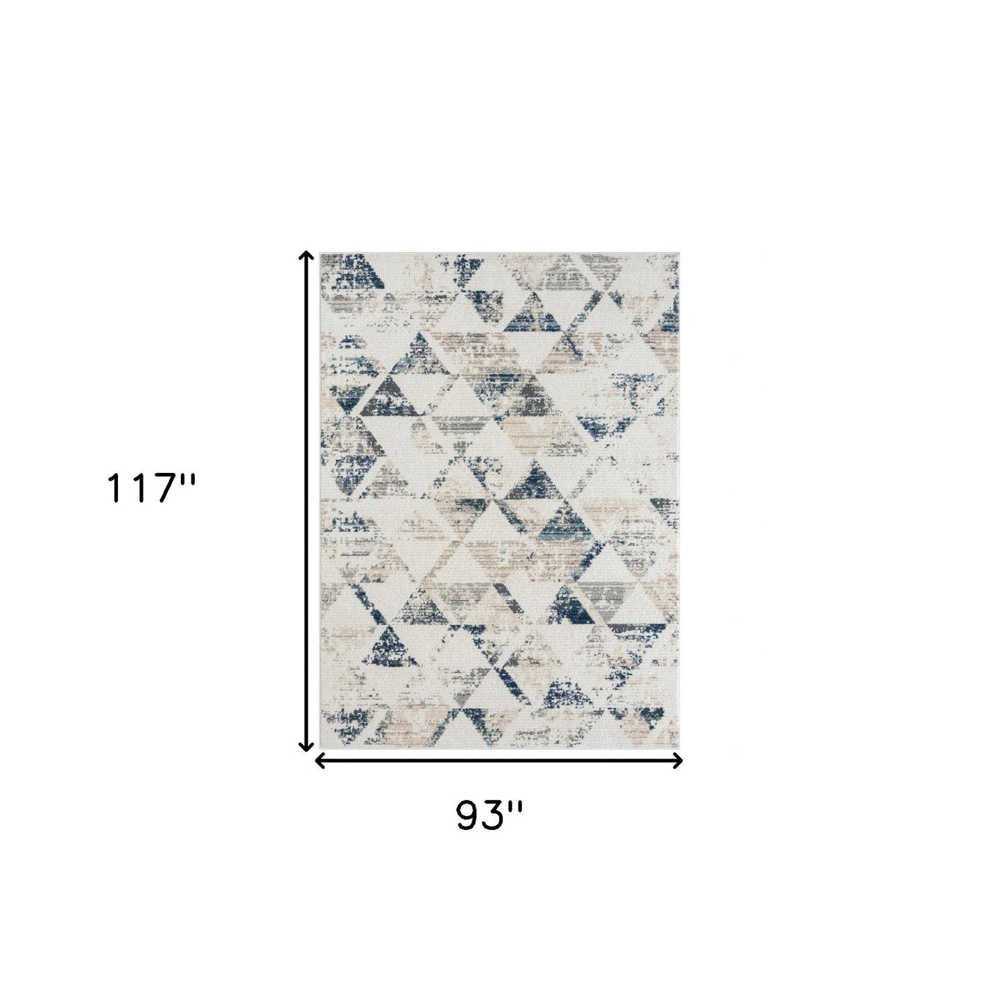 5' X 7' Ivory Geometric Area Rug