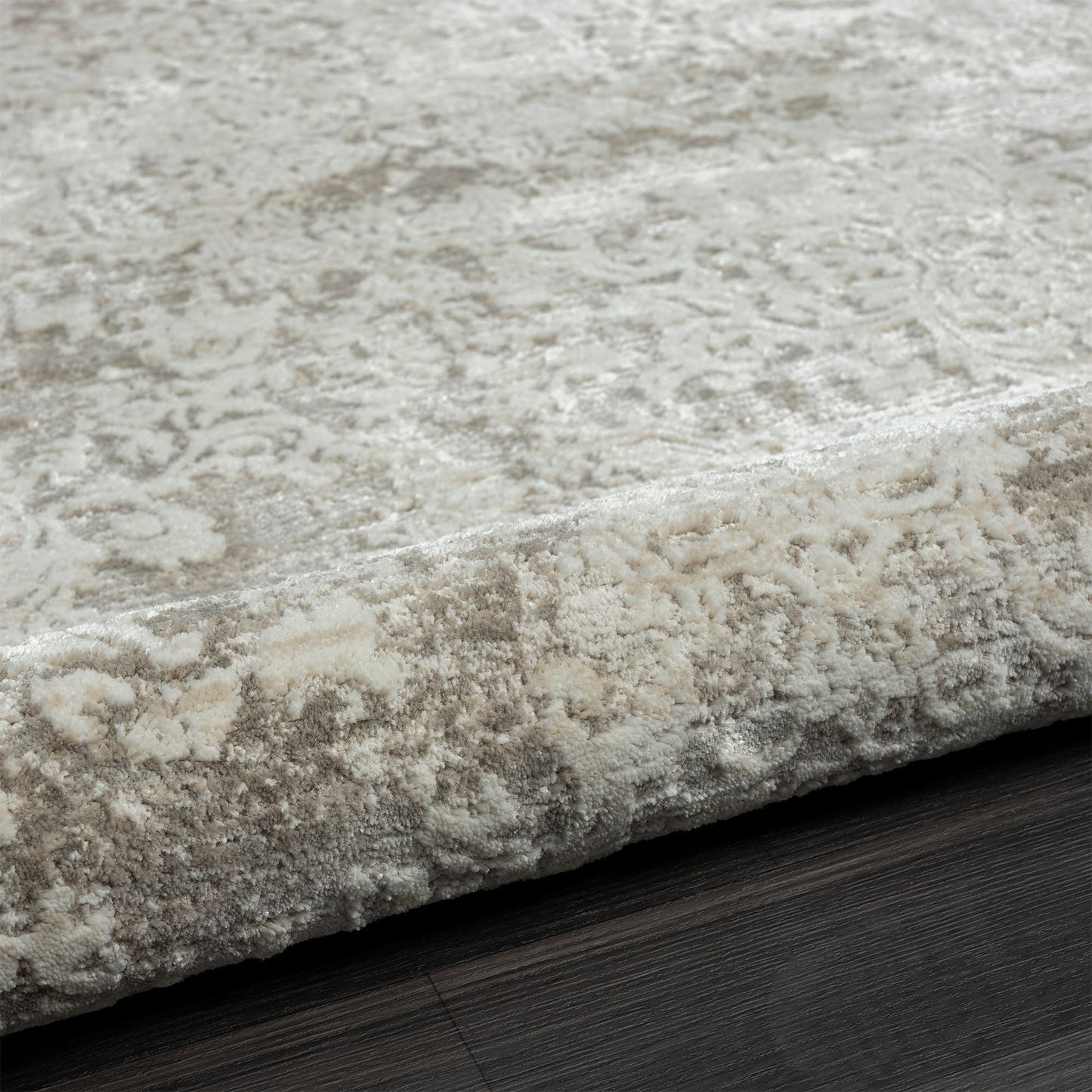 4' X 6' Gray Abstract Distressed Area Rug