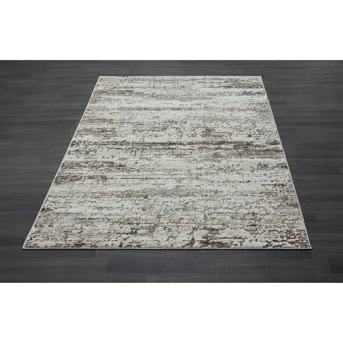 5' X 8' Beige Abstract Distressed Area Rug