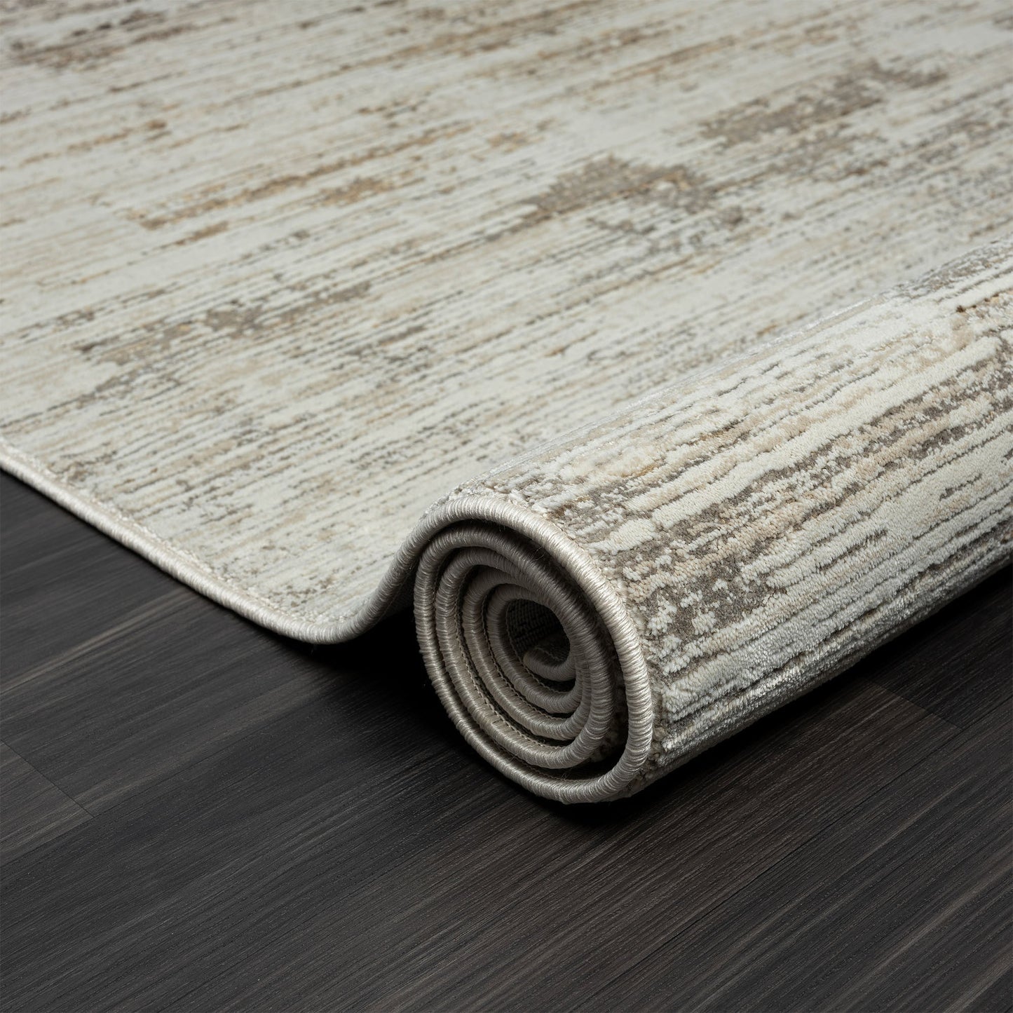 4' X 6' Gray Abstract Distressed Area Rug