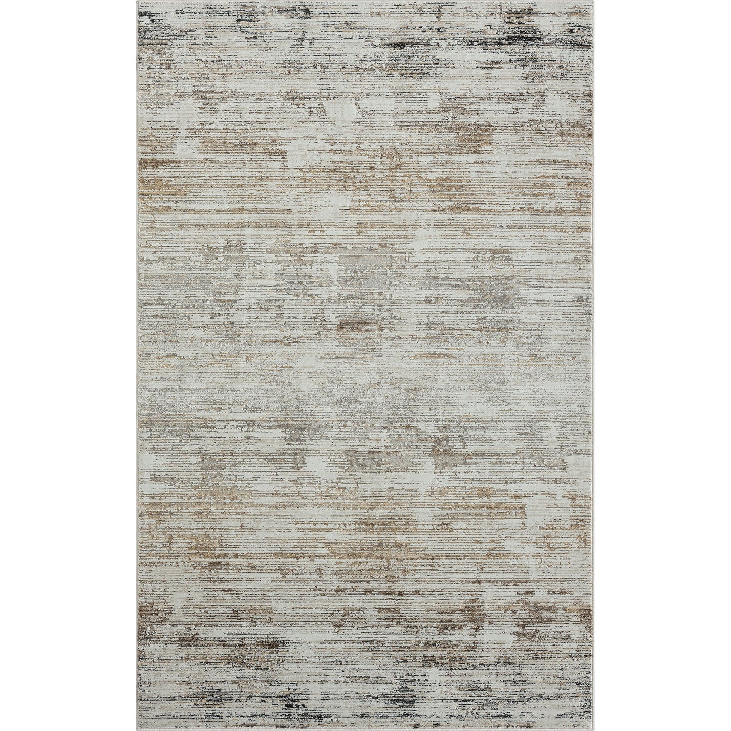 4' X 6' Gray Abstract Distressed Area Rug