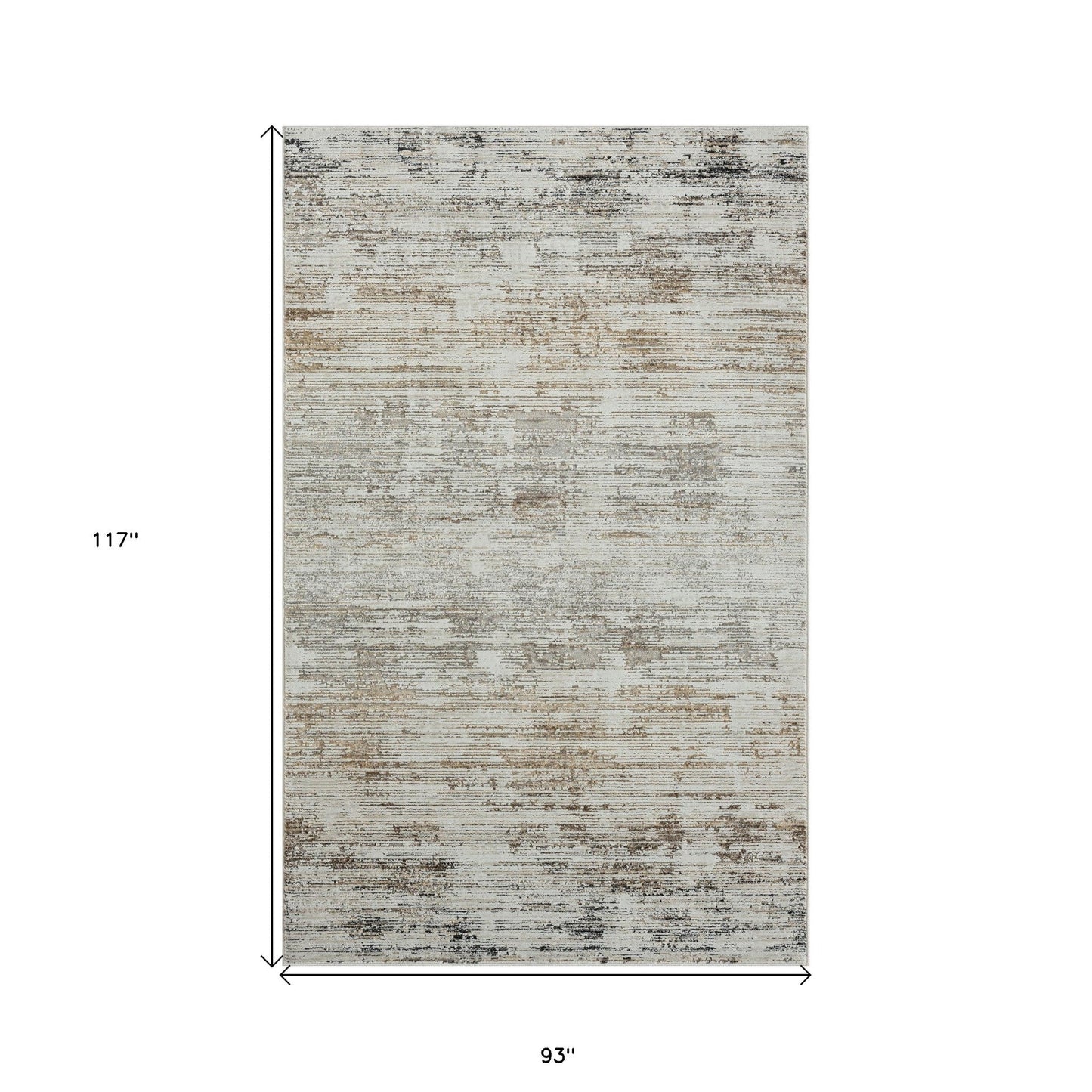 4' X 6' Gray Abstract Distressed Area Rug