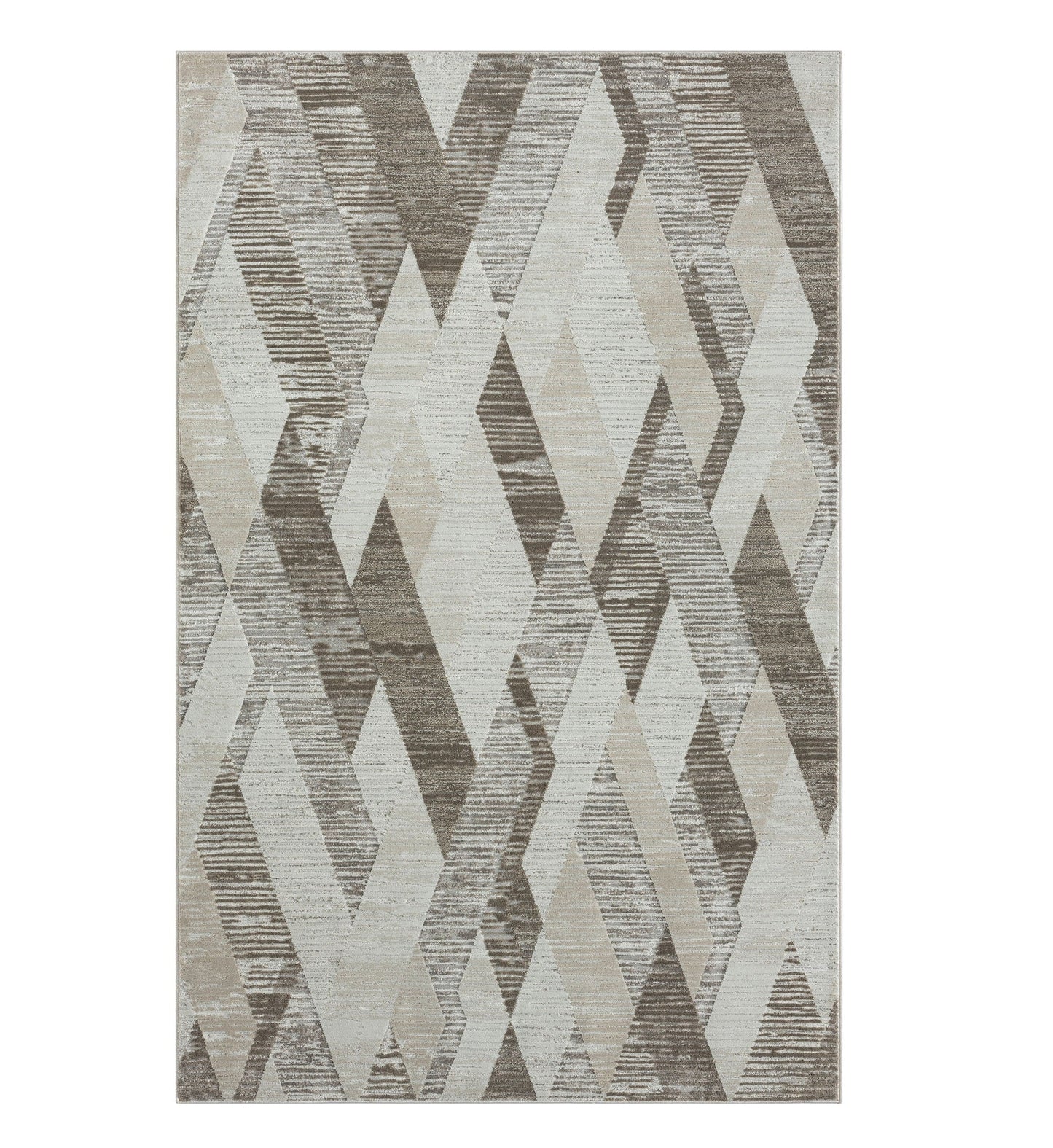 2' X 8' Gray Geometric Runner Rug