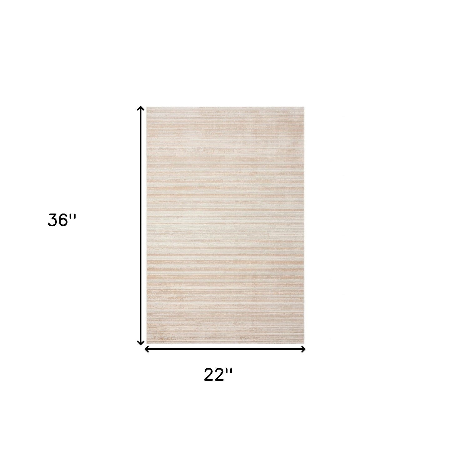 8' Beige Abstract Distressed Runner Rug