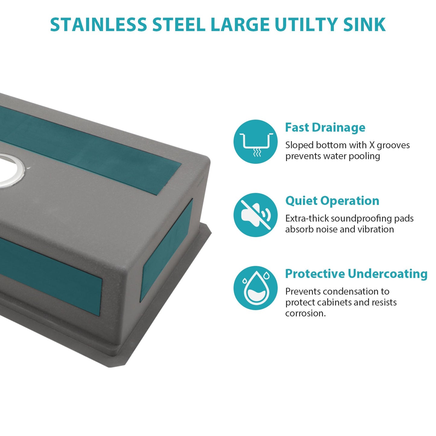 33 Inch Undermount Stainless Steel Kitchen Sink