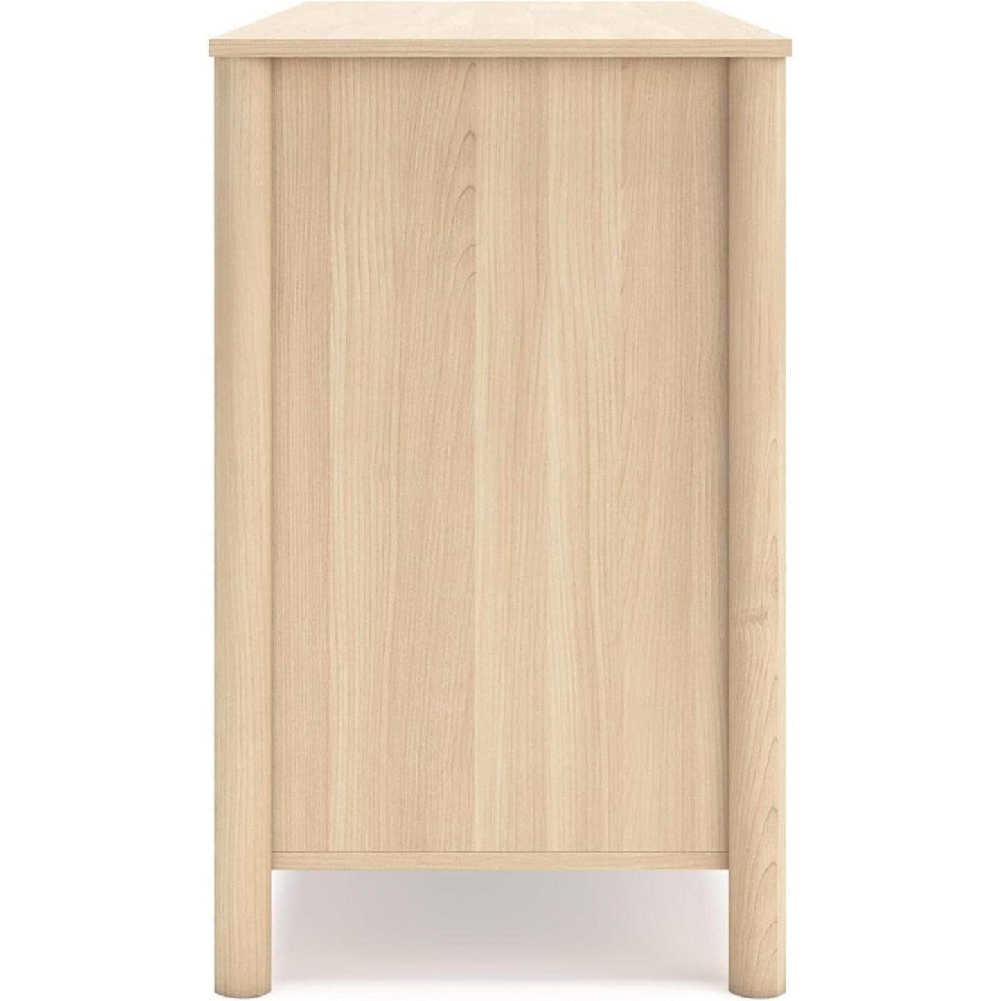 Light Brown Six Drawer Dresser For Bedroom Storage