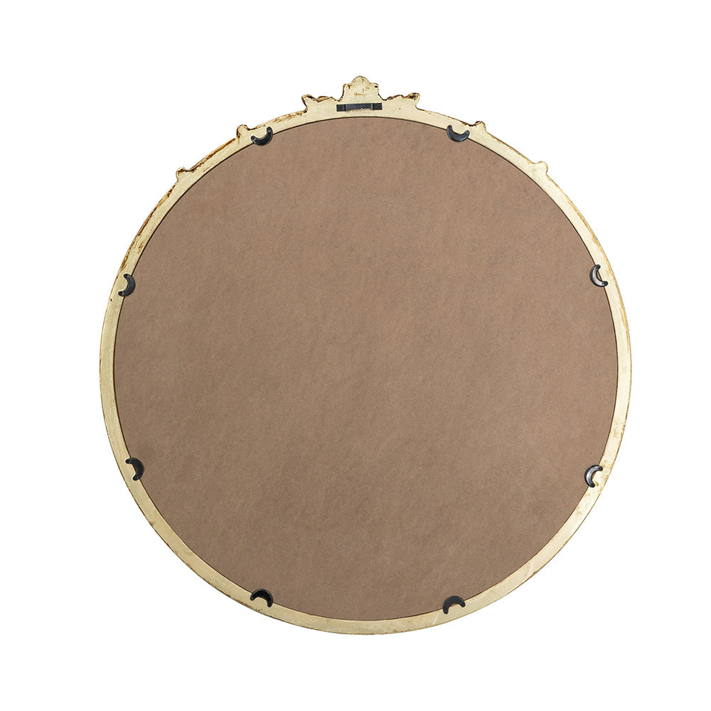 30x31" Round Wall Mirror With Luxurious Rococo Design