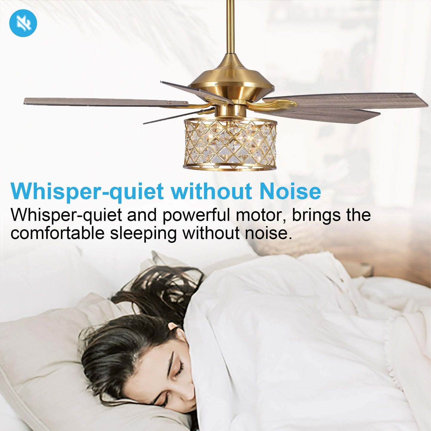 52" Golden Industrial Ceiling Fan