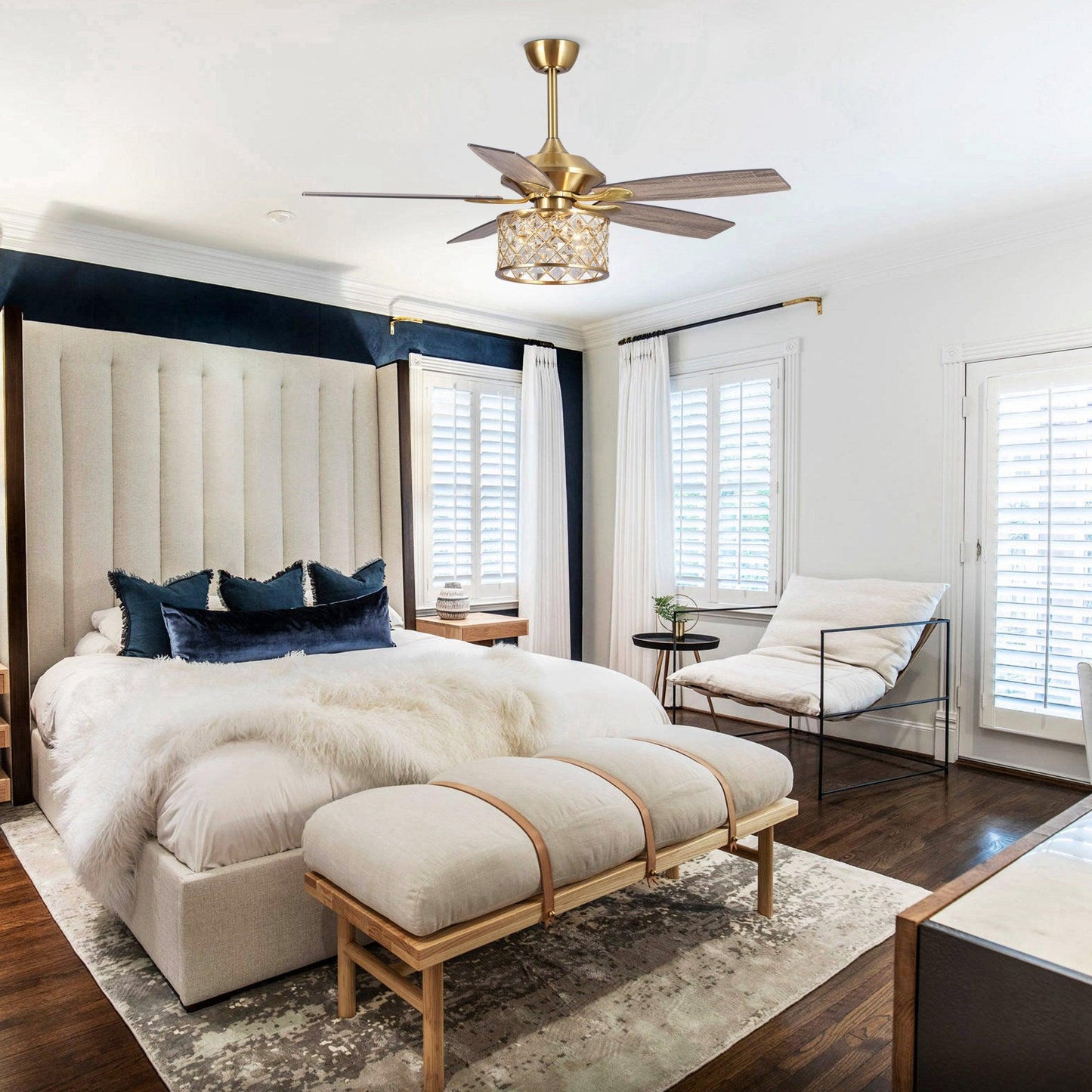 52" Golden Industrial Ceiling Fan