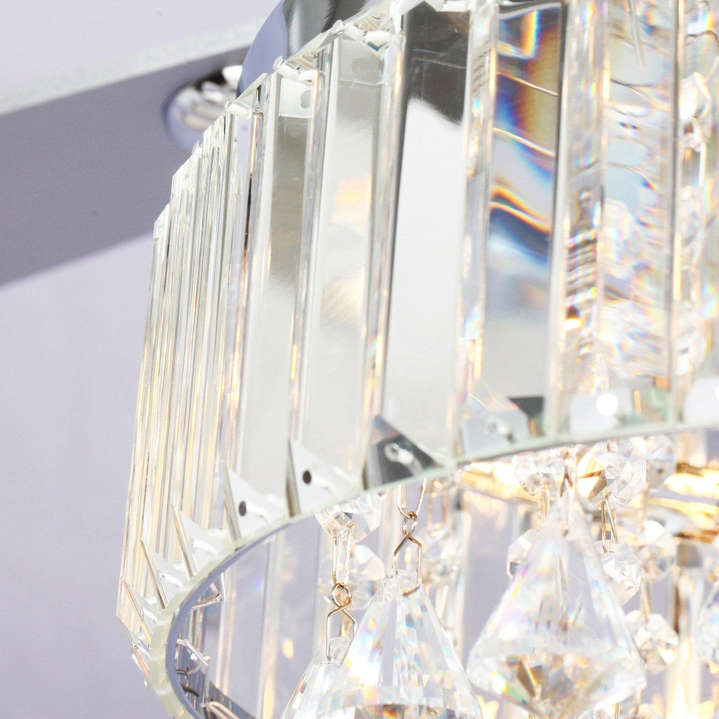 52" Elkton Modern Reversible Crystal Fandelier with Lighting and Remote Control