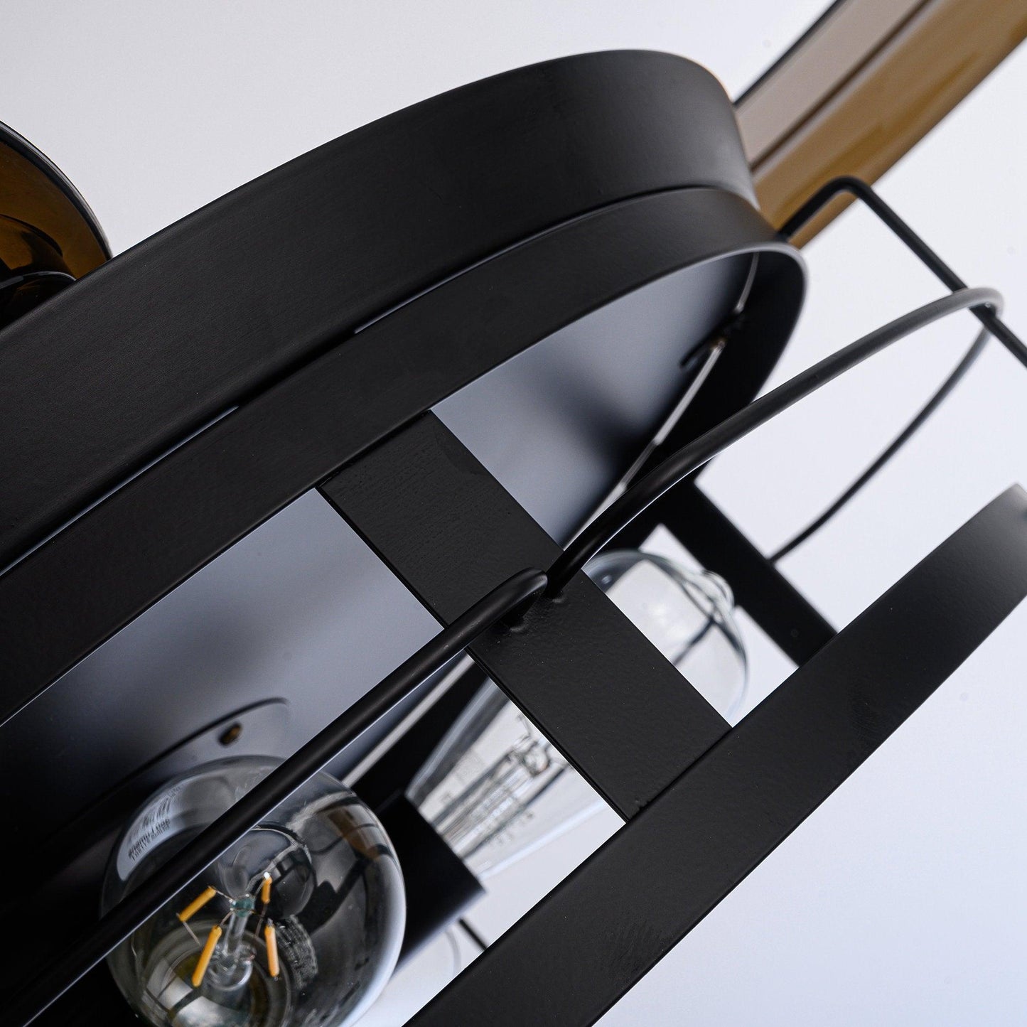 52" Industrial Downrod Mount Ceiling Fan With Lighting And Remote Control