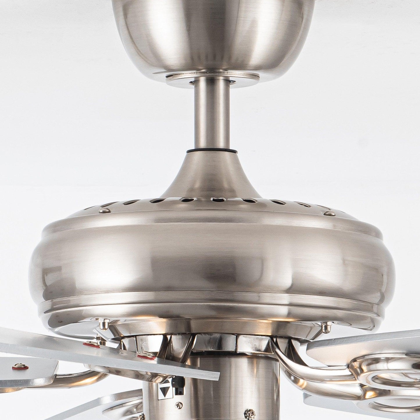 52" Kyla Industrial Caged Ceiling Fan With Light Remote Control Satin Nickel