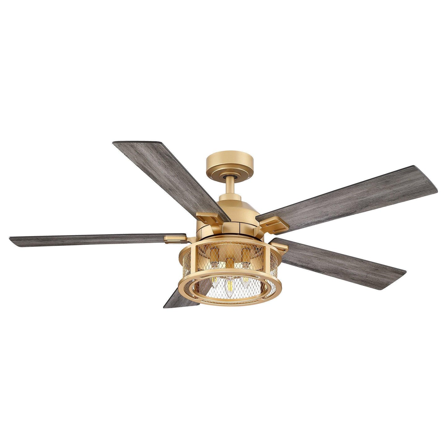 52 Industrial Reversible 5 Blade Mesh Led Ceiling Fan
