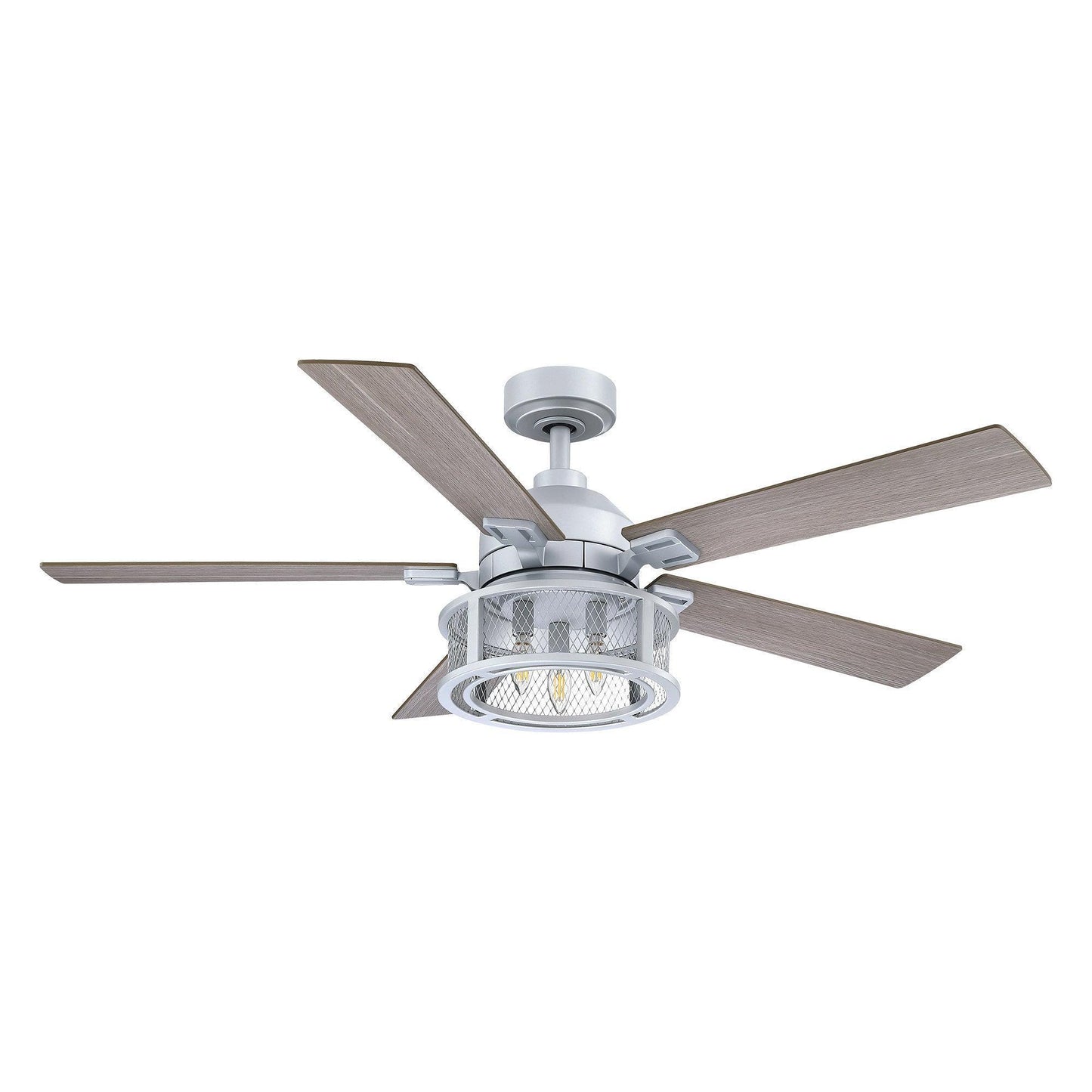 52 Industrial Reversible 5 Blade Mesh Led Ceiling Fan